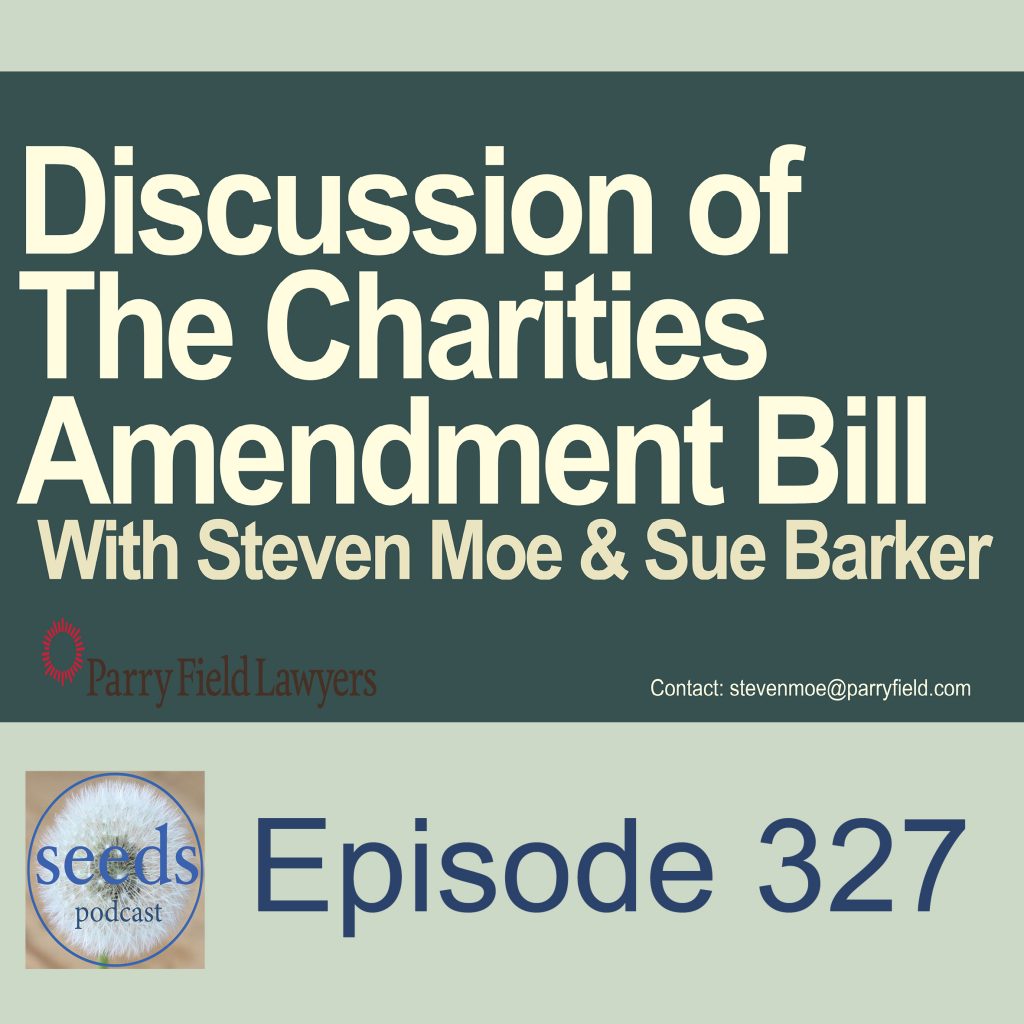 Charities and paradigm shifts – discussion with Sue Barker and Steven Moe