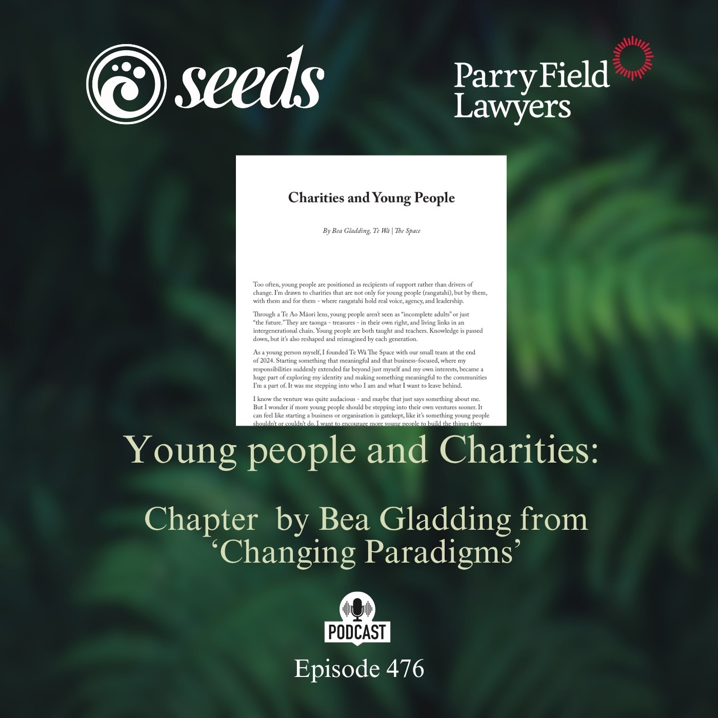 Young people and Charities: Chapter by Bea Gladding from ‘Changing Paradigms’