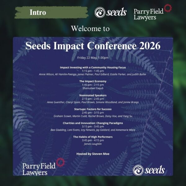 Welcome to the Seeds Impact Conference from Steven Moe